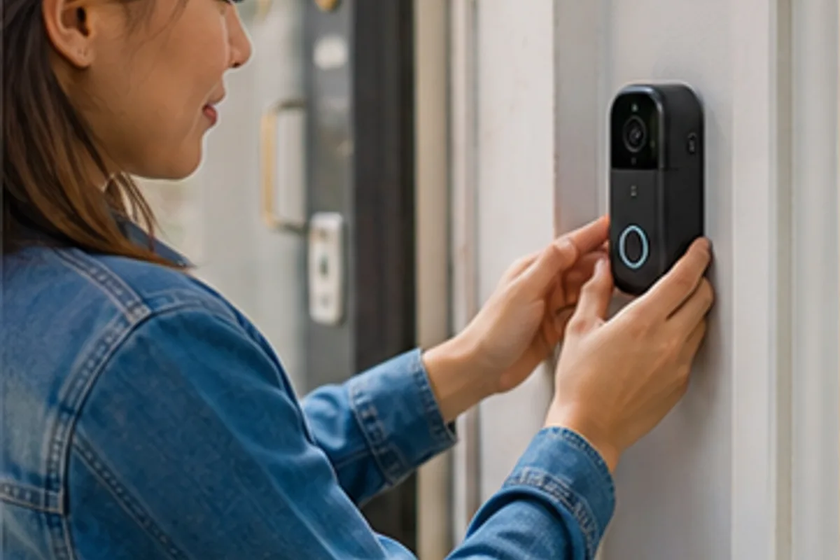 A Video Doorbell for a Rental Home in an everyday setting